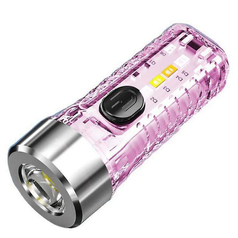 Mini Keychain Flashlight Fast Charging Multi-function Waterproof Fluorescent Magnetic Warning