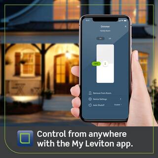 Leviton Decora Smart Wi-Fi Dimmer (2nd Gen) No Hub Required Works with Google Alexa HomeKit Anywhere Companions White R02-D26HD-1RW