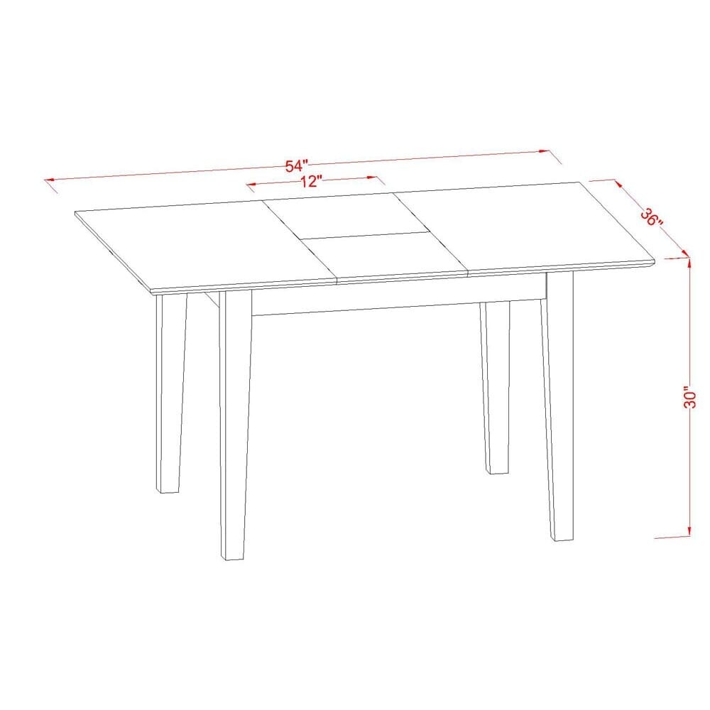 East West Furniture Modern Table Set  a Rectangle Wooden Table and Coffee Linen Fabric Chairs  Mahogany (Pieces Option)