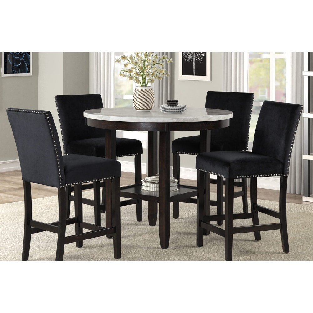 New Classic Furniture Reginald 5 Piece Round Counter Set