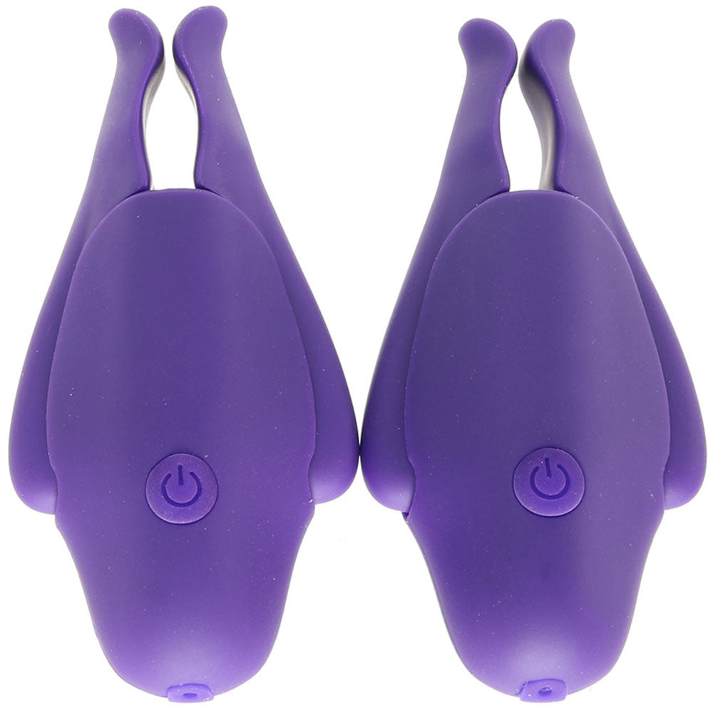 Nipplettes Rechargeable Vibrating Clamps in Purple