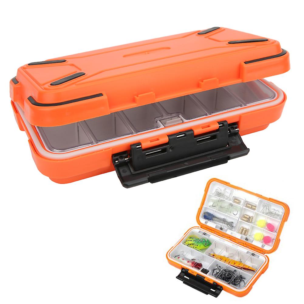 Abs Waterproof Fishing Tackle Box Bait Lure Hooks Storage Case Organizer Container Accessoryc Yellow