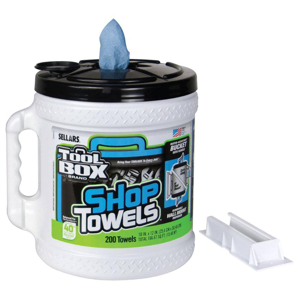 TOOLBOX Z400 200-Count Blue Shop Towel Big Grip Bucket (2 Buckets per Case) 55208