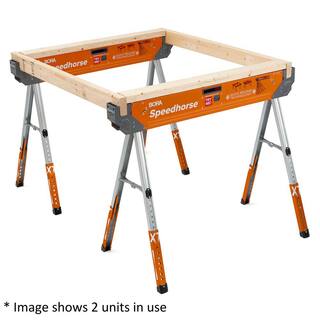 BORA 30 in. to 36 in. H Steel Speed Horse XT Adjustable Height Sawhorse with Auto Release Legs PM-4550