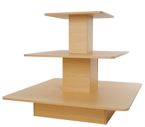 Econoco WD3SQMP 3 Tier Melamine Square Table