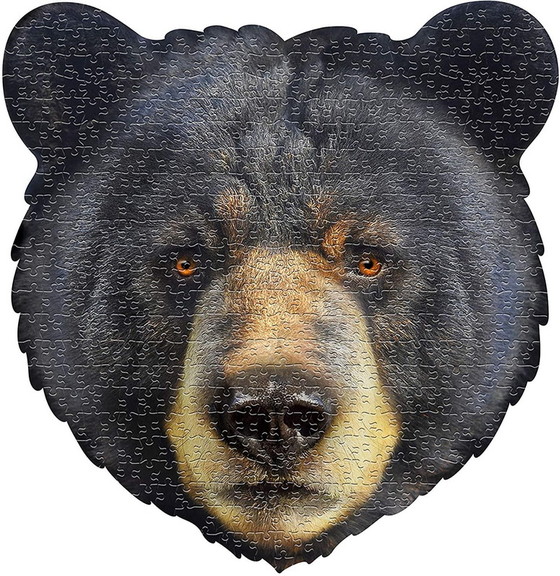 I AM Bear 550 Piece Animal Head Shaped Jigsaw Puzz...