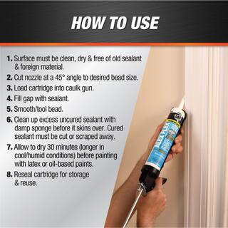 DAP ALEX FLEX 10.1 oz. White Premium Molding and Trim Sealant 18542