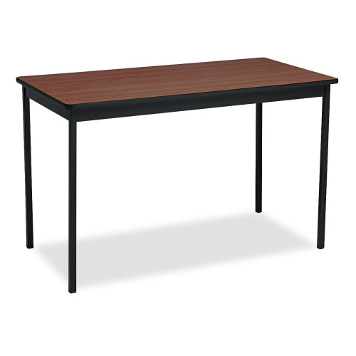 Barricks Utility Table， Rectangular， 48w x 24d x 30h， Walnut/Black (UT244830WA)