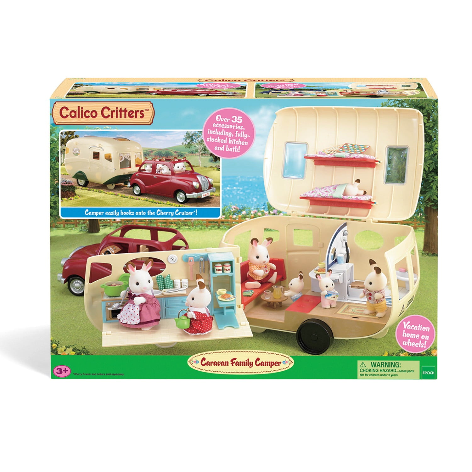 Calico Critters Caravan Family Camper, Toy Vehicle for Dolls with Accessories