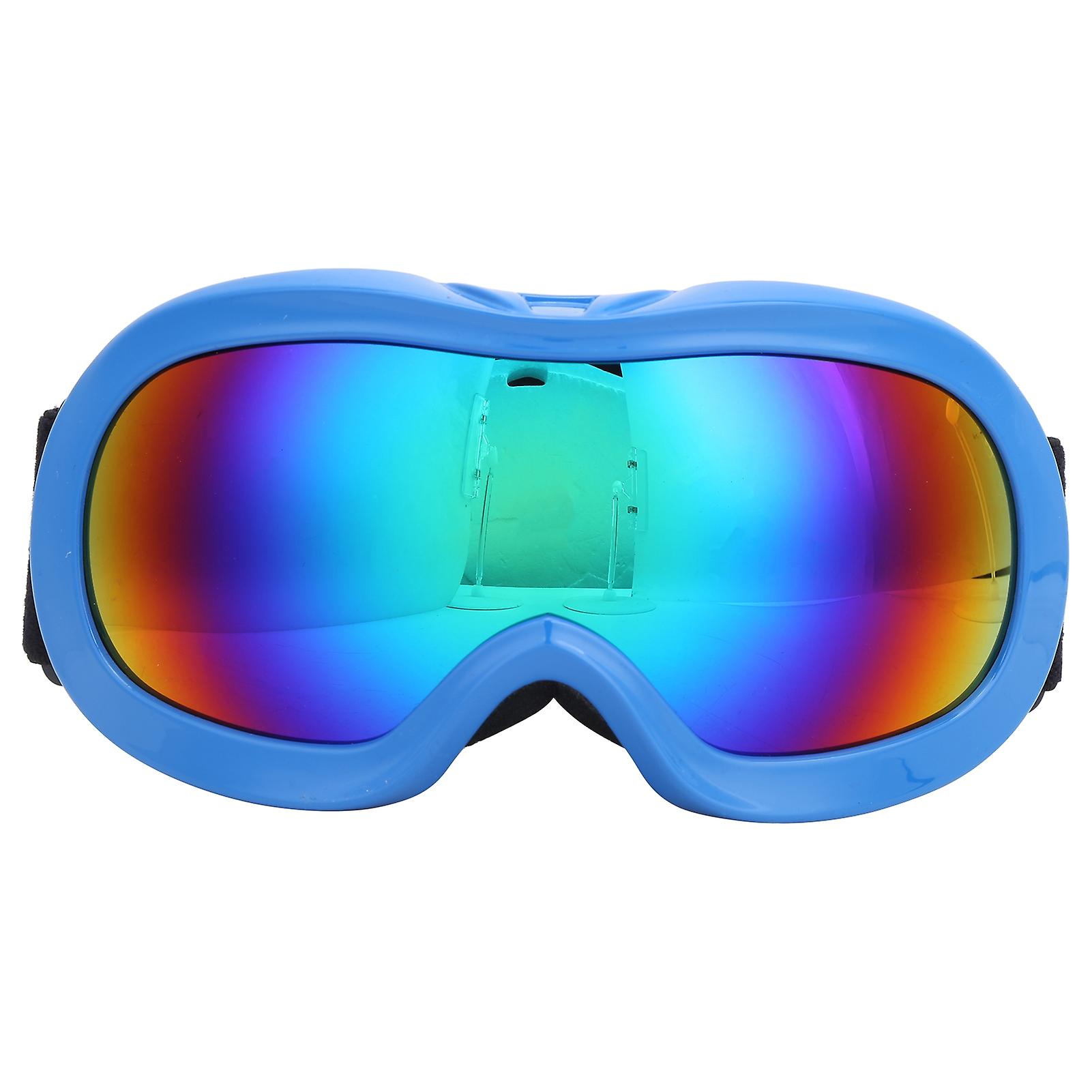 Children Ski Snowboard Goggles Doublelayer Lenses Antifog Uv Protection Snow Gogglesblue