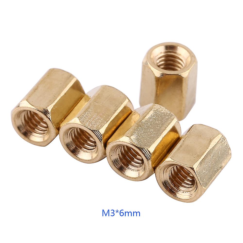 100 Pack M3 Standoff Brass Hex Column Female Support Threaded Standoff For Pcb Board Motherboard[m3*20]