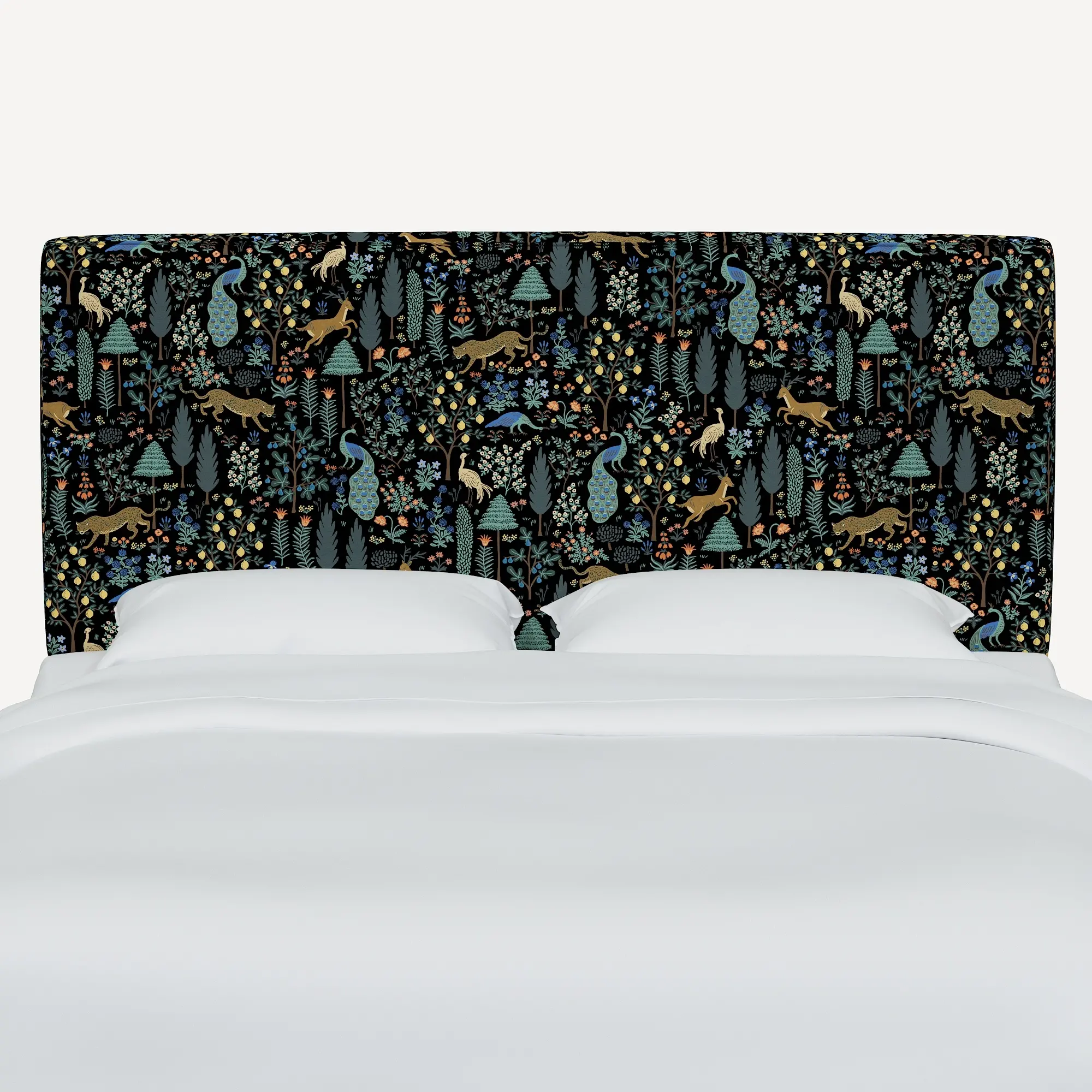 Rifle Paper Co Elly Menagerie Black Twin Headboard