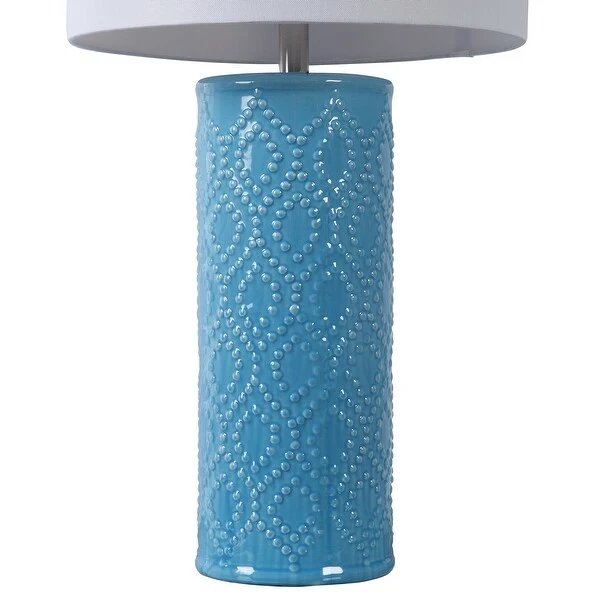 Sky Blue Ceramic 1-light Table Lamp