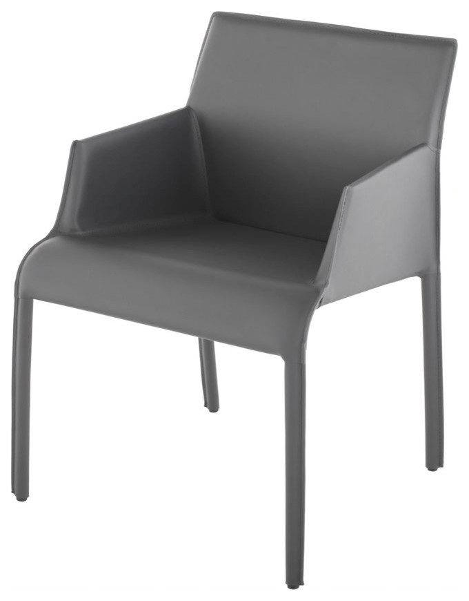 Leather Arm Chair  Modern Dining Chair  Leather Guest Chair   Contemporary   Dining Chairs   by mod space furniture  Houzz