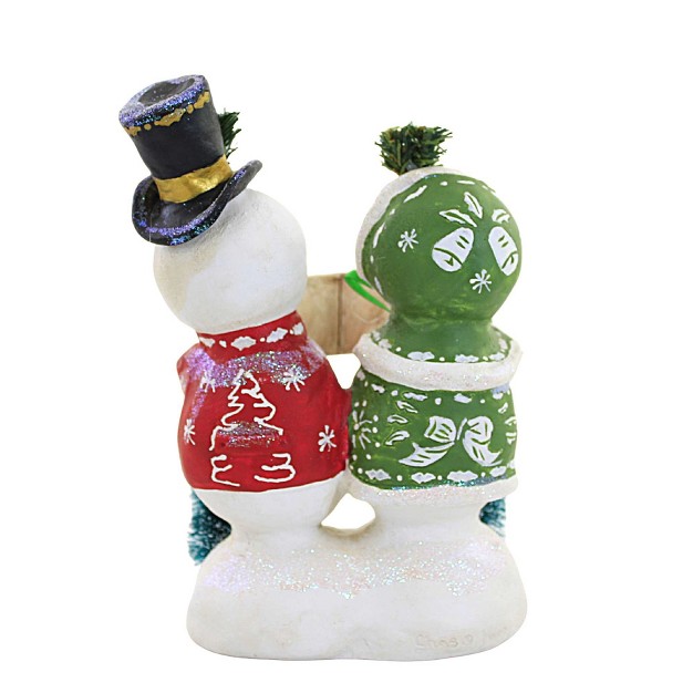 Charles Mcclenning Caroling One Figurine 7 5 Inches Snowmen Singing Christmas 24153 Polyresin White