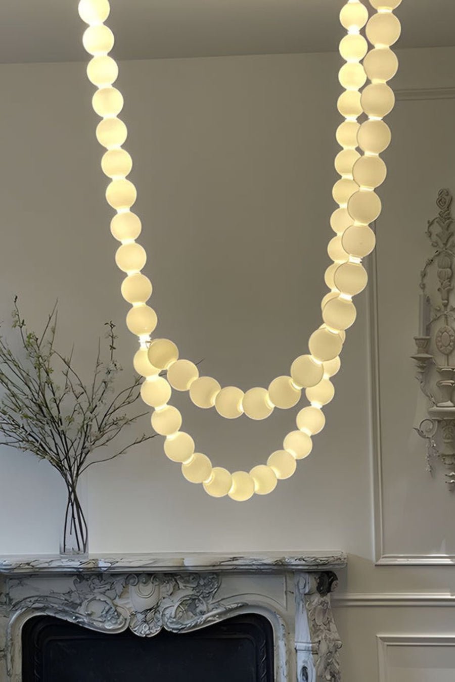 Pearl Necklace Balls Chandelier