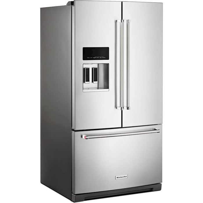 KitchenAid 36quot 268 Cu Ft French Door Refrigerator with Water amp Ice