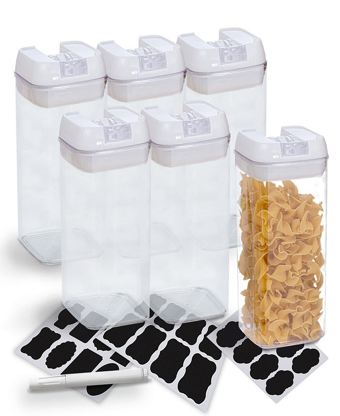 Cheer Collection 6 Piece Food Storage Containers， 1.2 Liter