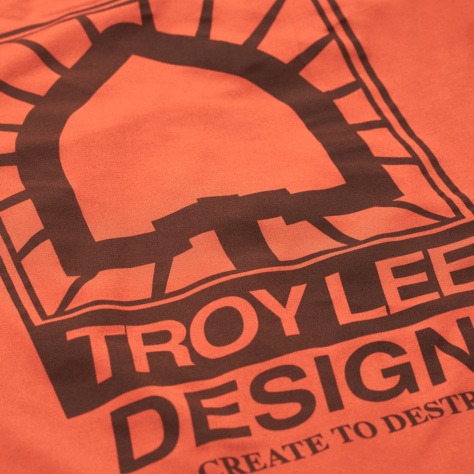 Troy Lee Designs Ruckus Long Sleeve Ride Tee - Bolts - Create To Destroy - Brick