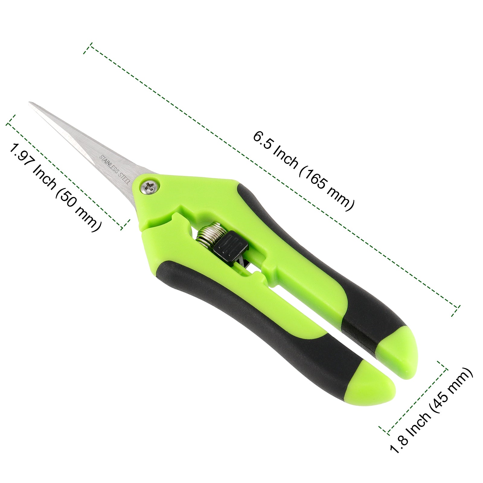 KINJOEK 8 Pack 6.5 Inch Bud Trimming Scissors Stainless Steel Gardening Hand Pruners Micro-Tip Pruning Snips with Straight Blades