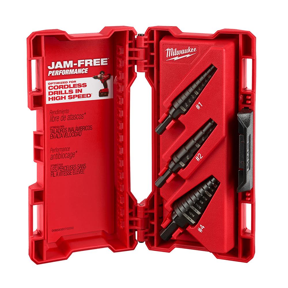 Milwaukee 3-Piece Step Drill Bit Set 48-89-9221 from Milwaukee