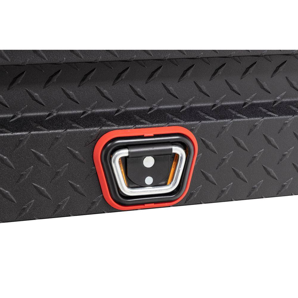 Weather Guard 56 in. Matte Black Aluminum Lo- Side Truck Tool Box 174-52-03