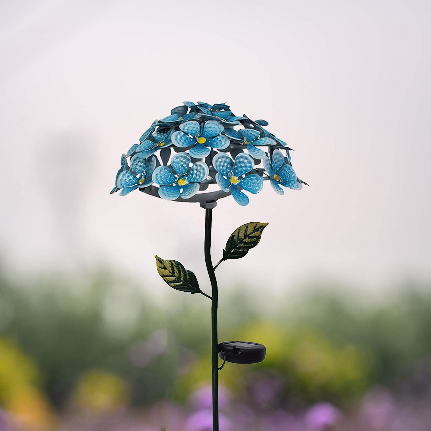 Westcharm Solar Hydrangea Stake Light with 26 LEDs for Garden Decoration (Blue)