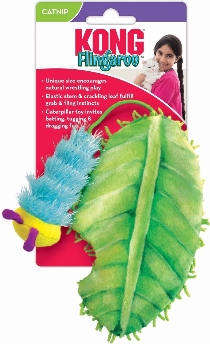 KONG Flingaroo CATerpillar Cat Toy with Catnip