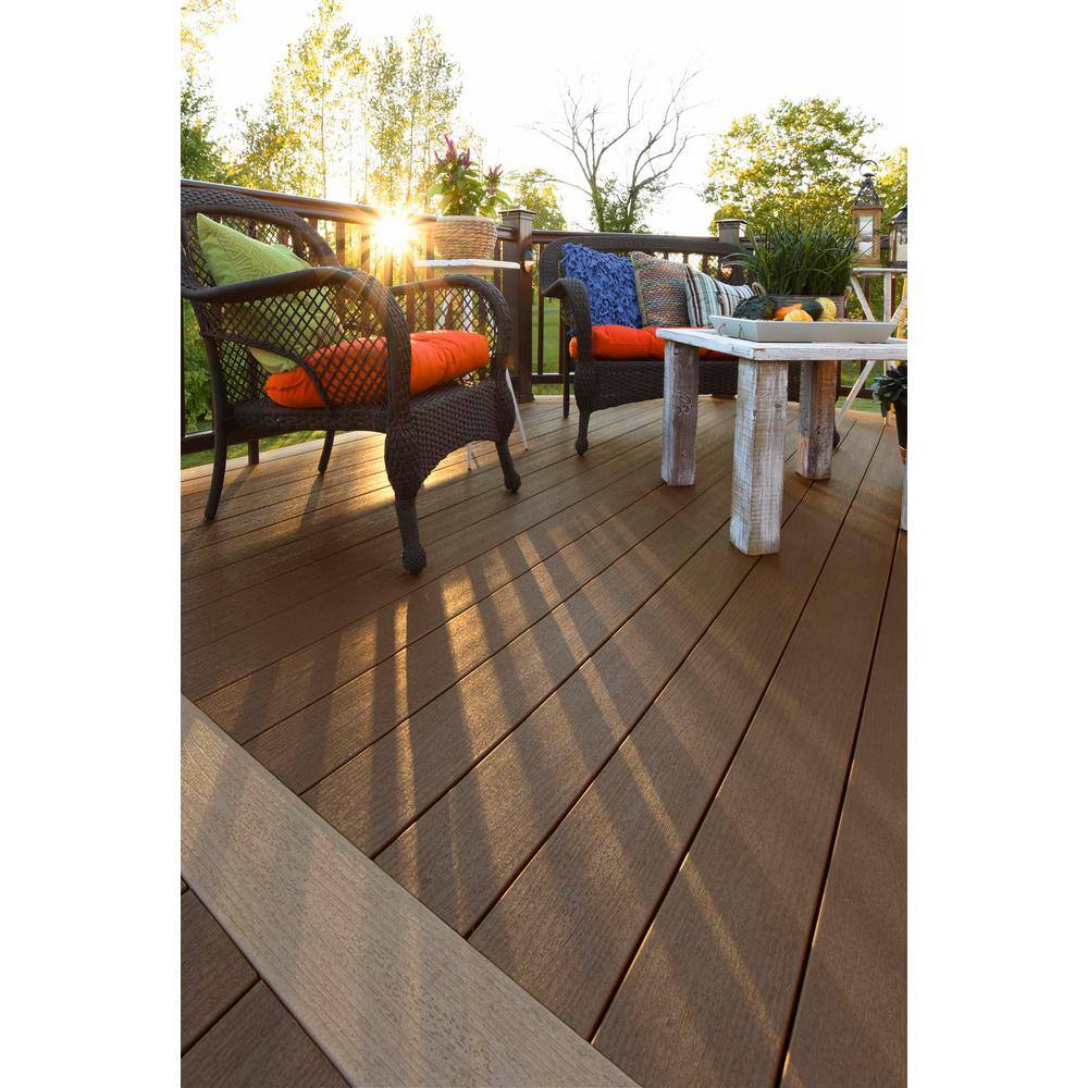 TimberTech Composite Terrain 54 in. x 6 in. x 1 ft. Grooved Rustic Elm Composite Sample (Actual: 0.94 in. x 5.36 in. x 1 ft.) SAMP-TC12RE