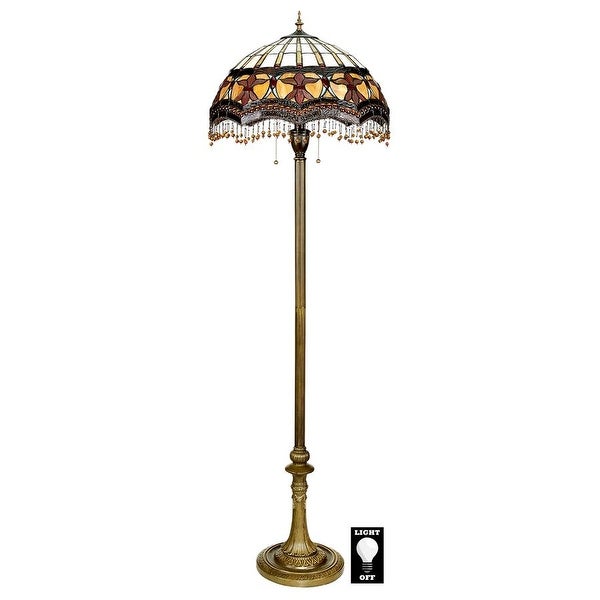 Design Toscano Victorian Parlor -Style Stained Glass Floor Lamp