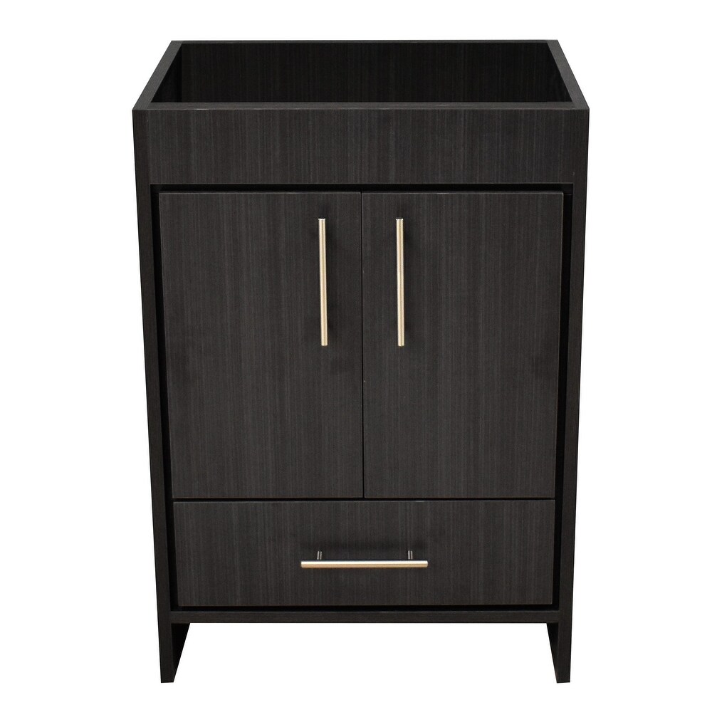 Volpa USA Pacific 24 inch Black Ash Freestanding Bathroom Cabinet