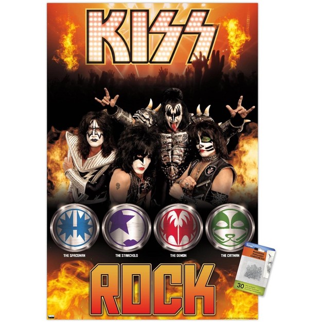 Trends International Kiss Rock Unframed Wall Poster Prints