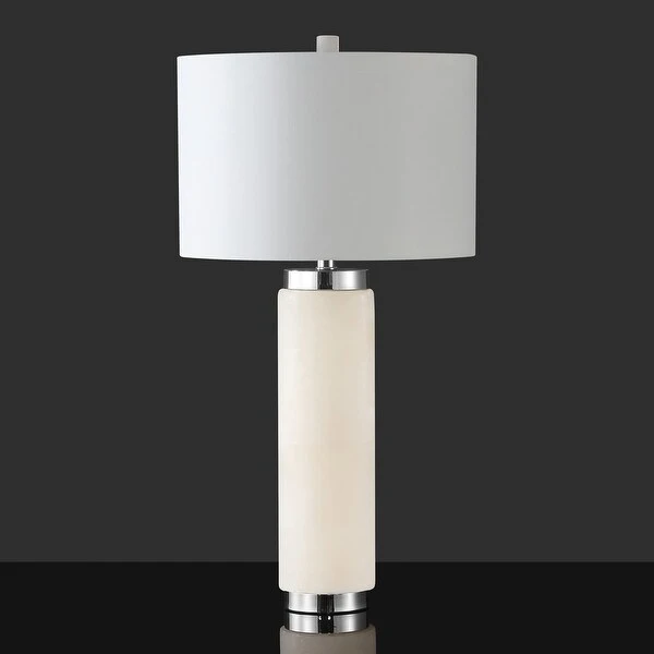 SAFAVIEH Couture Sydni Alabaster Pillar Table Lamp - 15 IN W x 15 IN D x 30 IN H