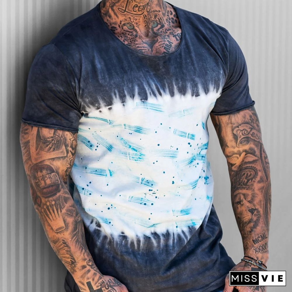 Spring Trend Punk Tie-Dye Slim T-Shirt