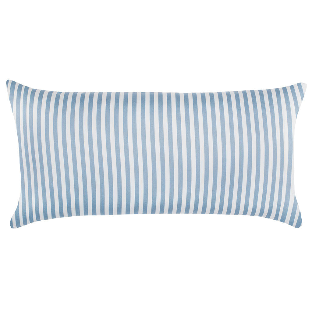 French Blue Striped Throw Pillow