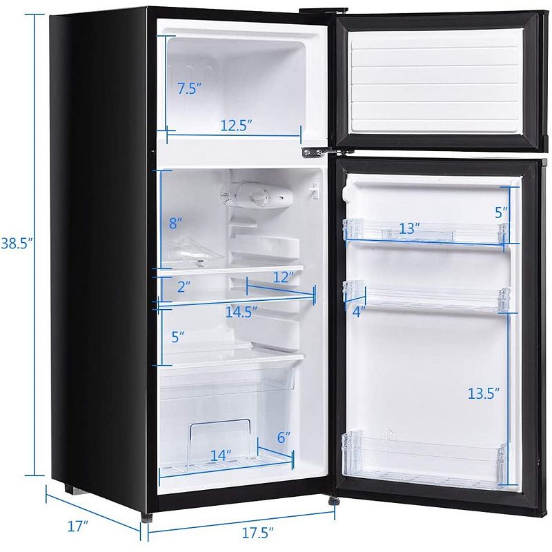 2 Doors Cold-rolled Sheet Compact Refrigerator