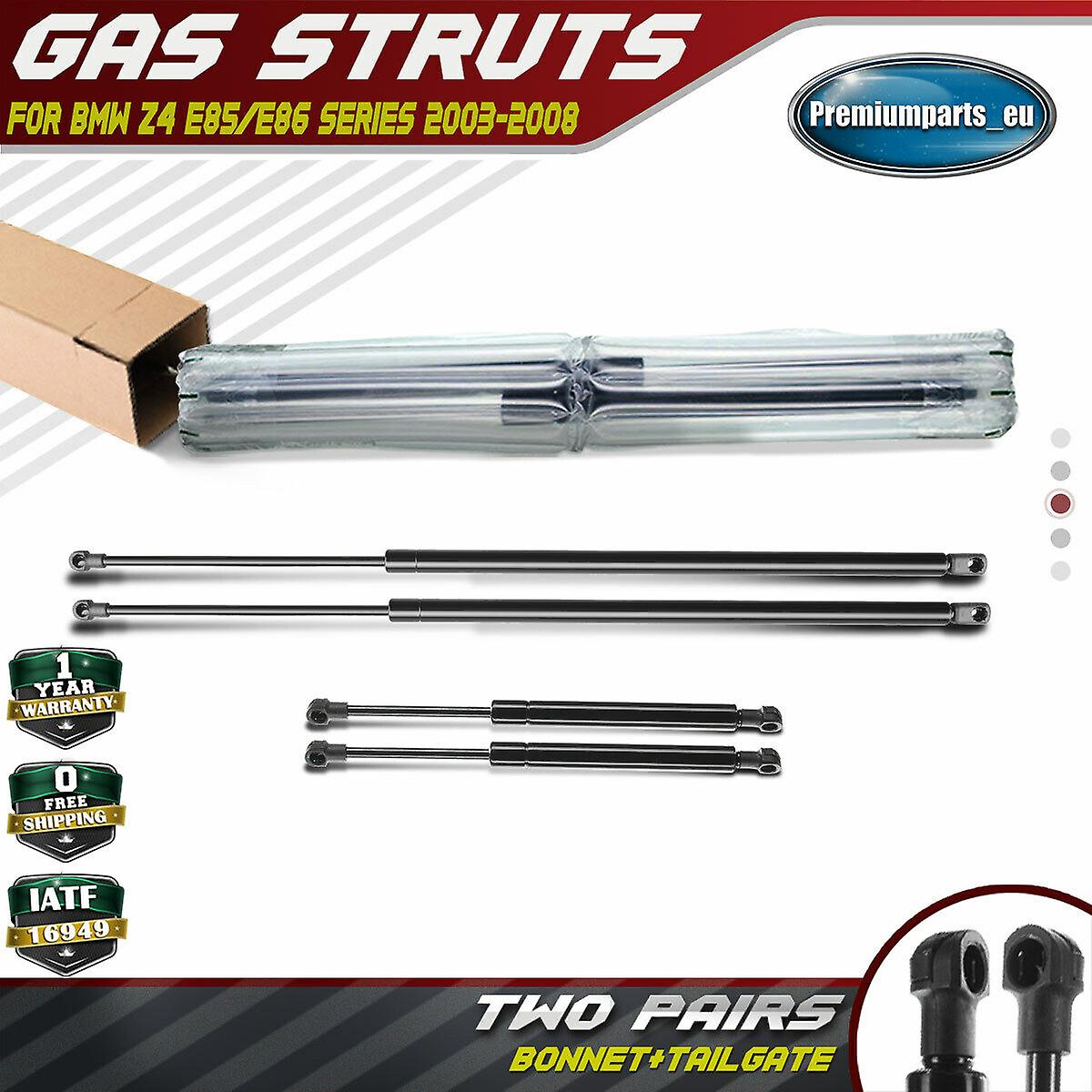 4X tailgate+bonnet gas struts for bmw e85 z4 2003-2009 convertible 51247016186