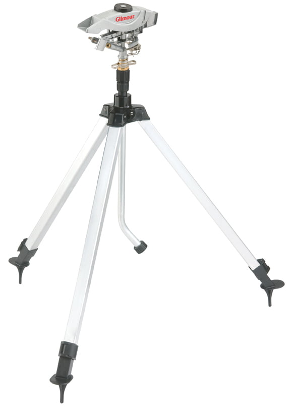 Gilmour Pro 8500 Sq Ft Circular Metal Impact Sprinkler on Tripod Base