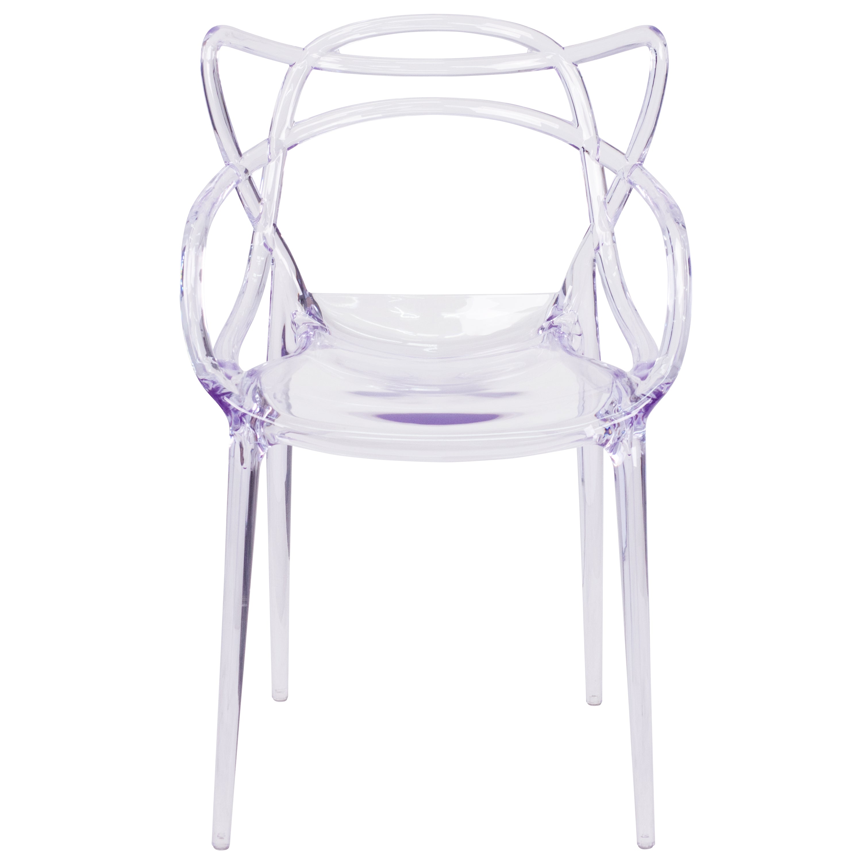 Flash Furniture 4 Pack Nesting Series Transparent Stacking Side Chair