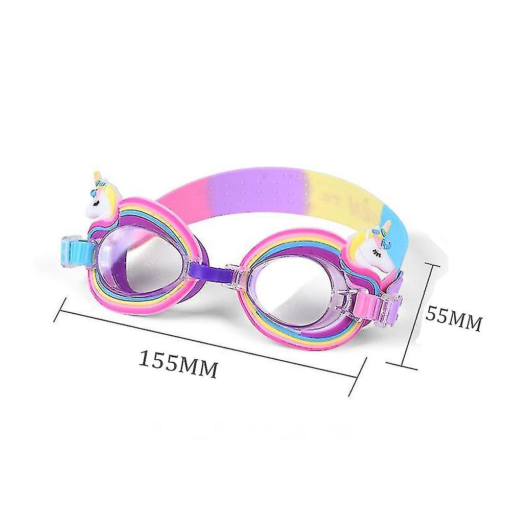 Kids Cartoon Unicorn Anti Fog Goggles Swimming Clear Vision Swim Glasses Gifts