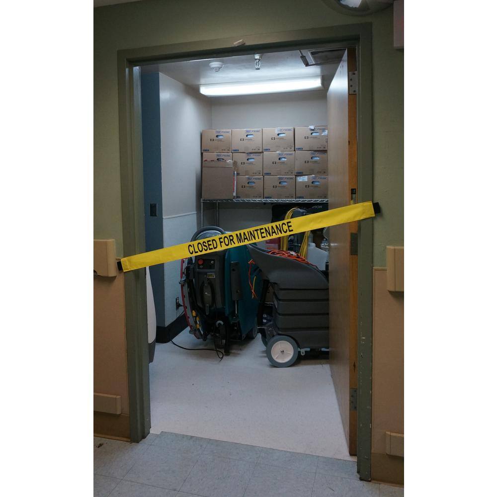 Magnetic Door Barrier Nylon Closed for Maintenance Safety Banner with Magnetic Ends. Fits up to a 51 in. Extra-Wide Doorway CFM-L-01