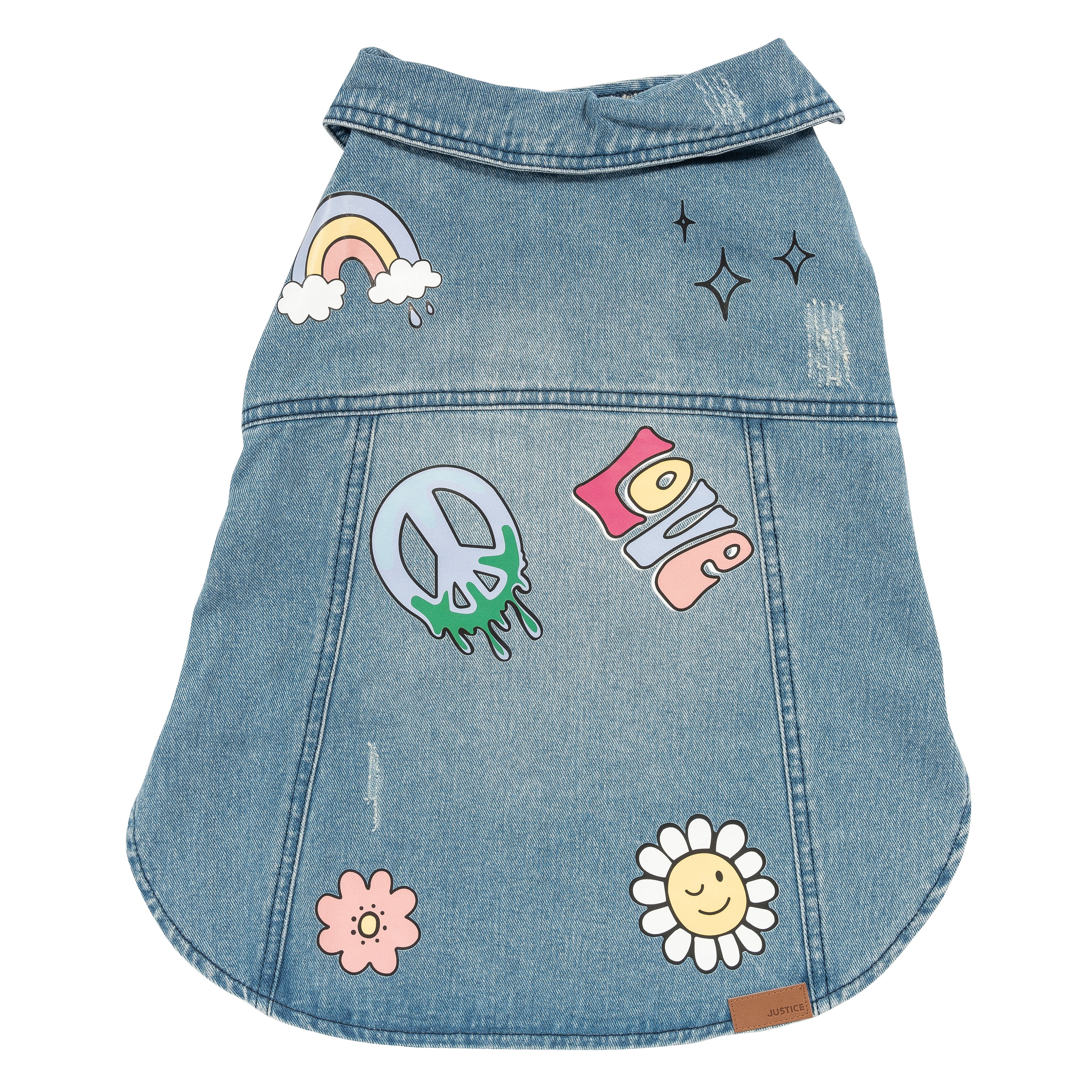 Justice Pet Denim Printed Dog Jacket