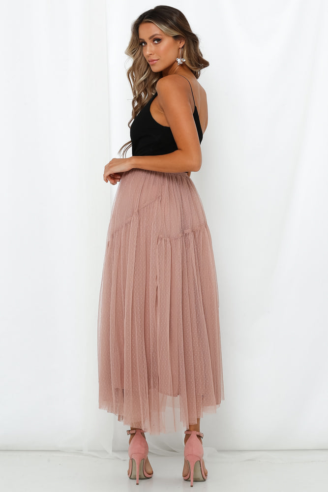 Another Fairytale Midi Skirt Dark Blush