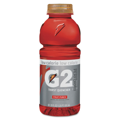 Gatorade G2 Perform 02 Low-Calorie Thirst Quencher， Fruit Punch， 20 oz Bottle， 24/Carton (04053)