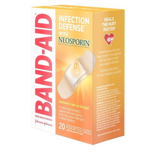 Band Aid Assorted Sizes Infection Defense With Neo...