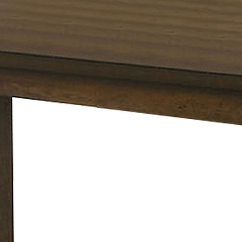 Rectangular Wooden Top Counter Height Table with Saber Legs， Brown