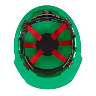 MW BOLT Green Type 1 Class E Front Brim Non-Vented Hard Hat with 6 Point Ratcheting Suspension 48-73-1126