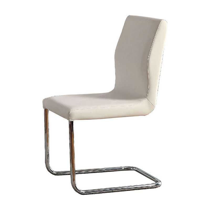 Lodia I Contemporary Side Chair， White， Set of 2