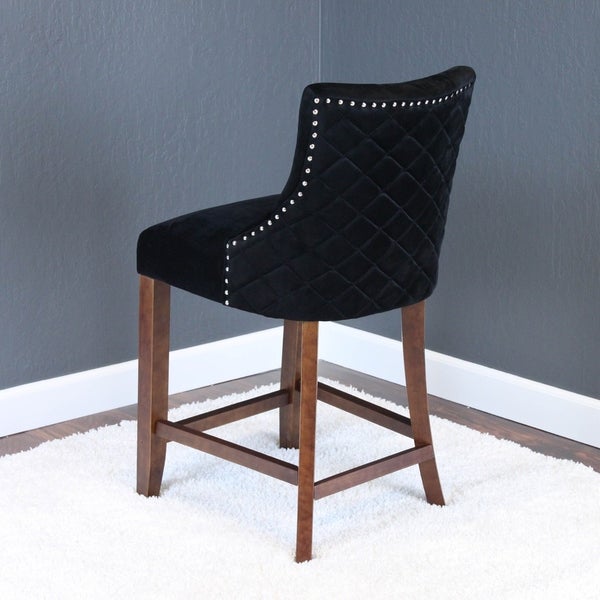 Lemele Velvet Counter Chairs (Set of 2)