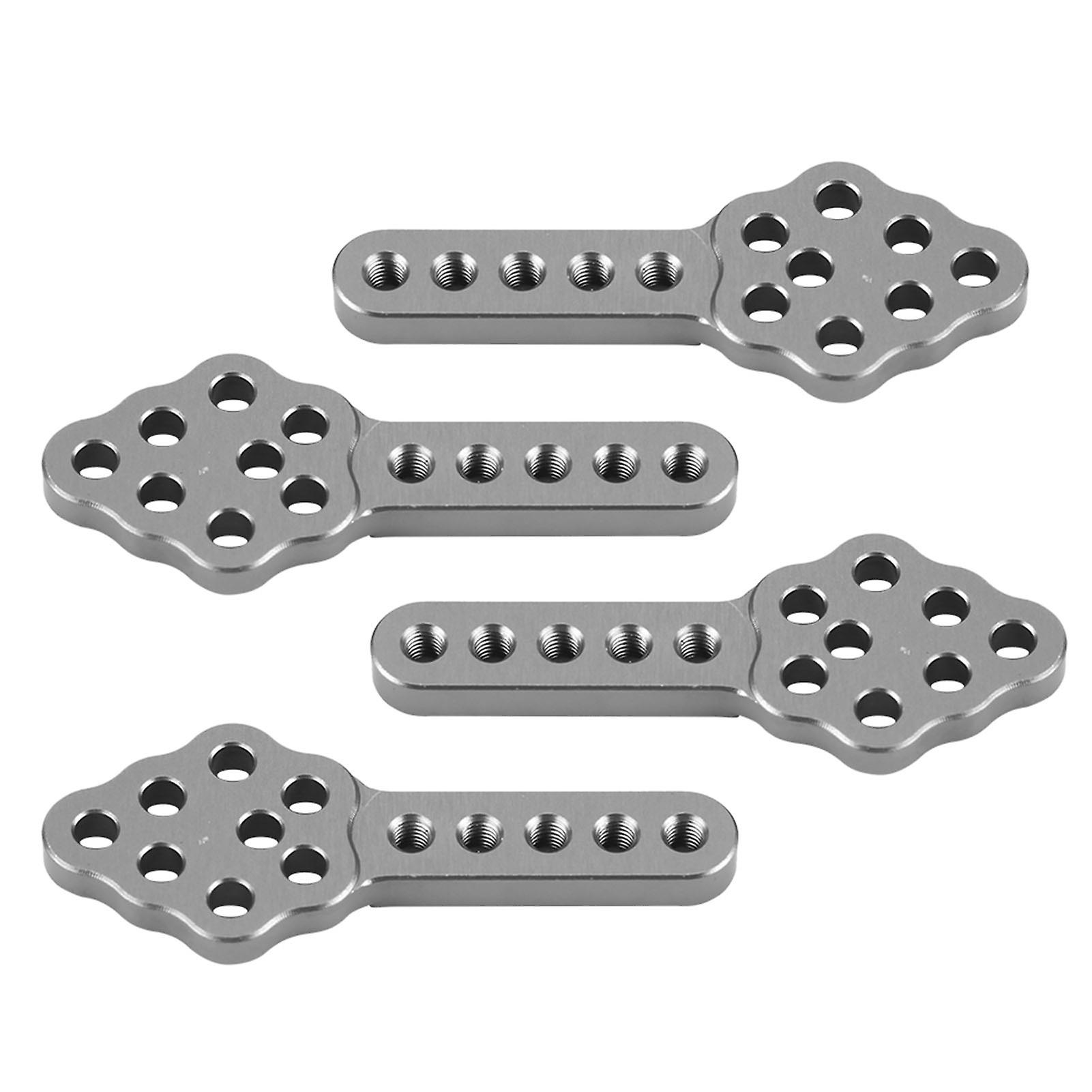 4pcs/set Rc Car Shock Absorber Mount Plate Adjustable Height For 1/10 Crawler (titanium Color)